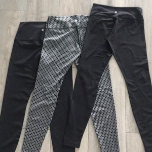 Set of 3 Lululemon leggings, size M